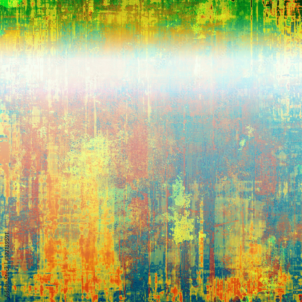 Highly detailed grunge texture or background. With different color patterns: yellow (beige); red (orange); blue; cyan; green