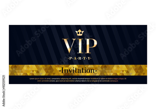 VIP invitation card premium design template.