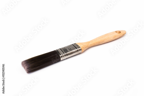 Wooden paintbrush on isolate