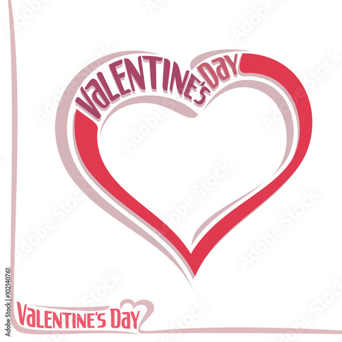 Vector illustration for text on the theme of Valentine s day