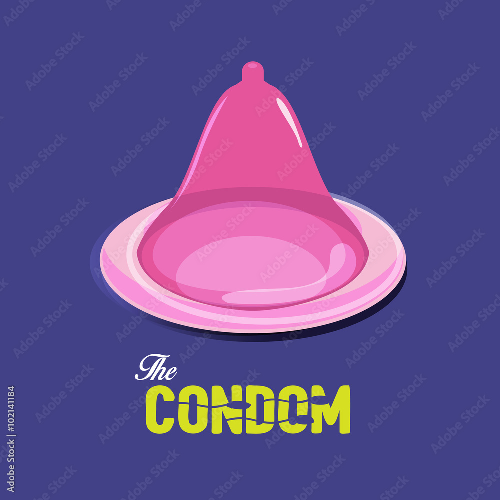 Pink condom - vector Pink condom - vector