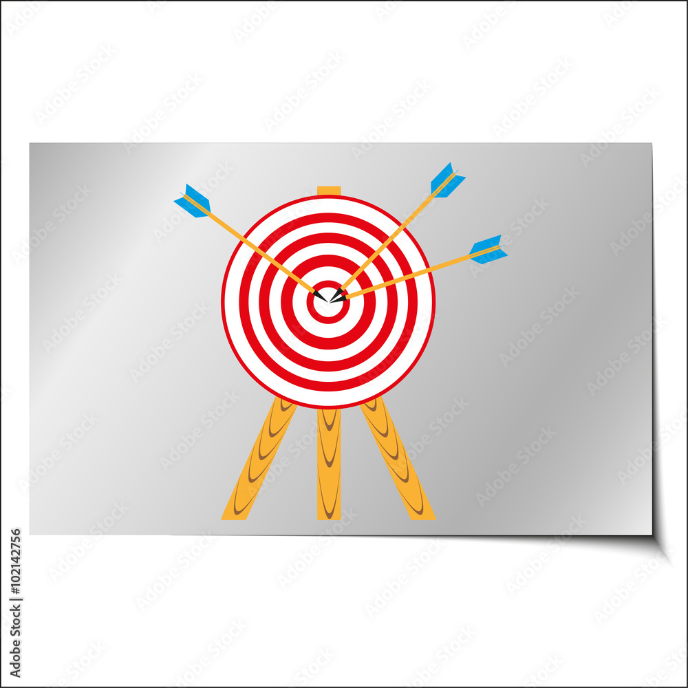 The goal for the arrows. Vector illustration. The goal for the arrows. Vector illustration.