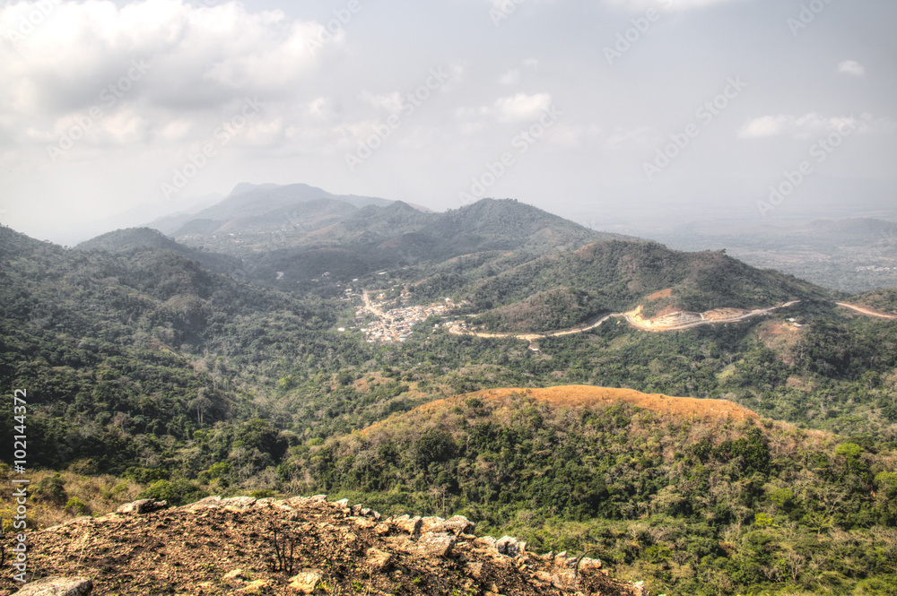 Landscape in Amedzofe, Volta Region, Ghana.
