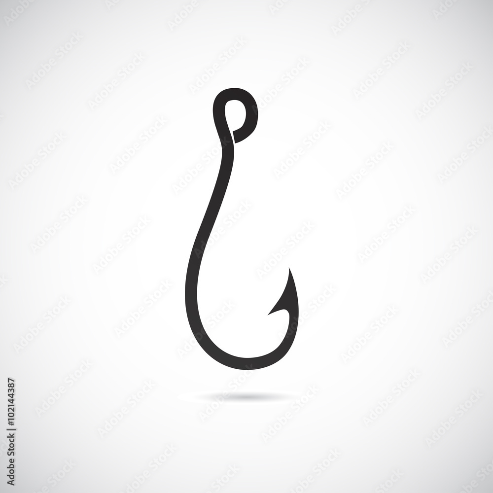 fishing hook web icon