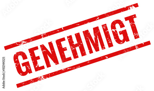Genehmigt Stempel rot grunge