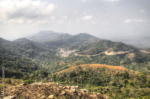 Obraz na płótnie Landscape in Amedzofe, Volta Region, Ghana. w salonie