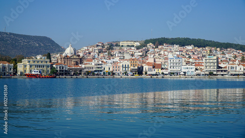 Mytilene, Lesvos. The center of the city. Bay.