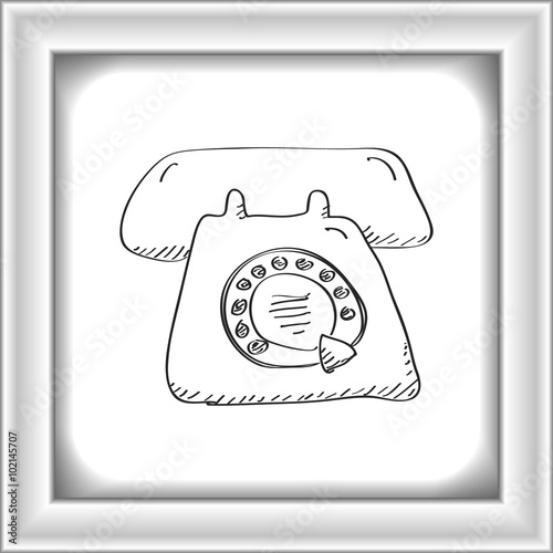 Simple doodle of a telephone