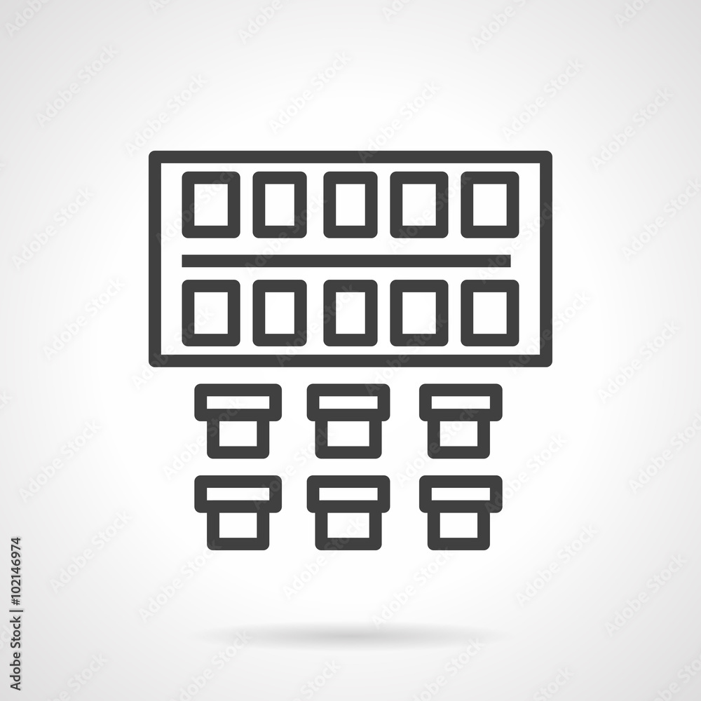 Paint and ink black line style vector icon Paint and ink black line style vector icon