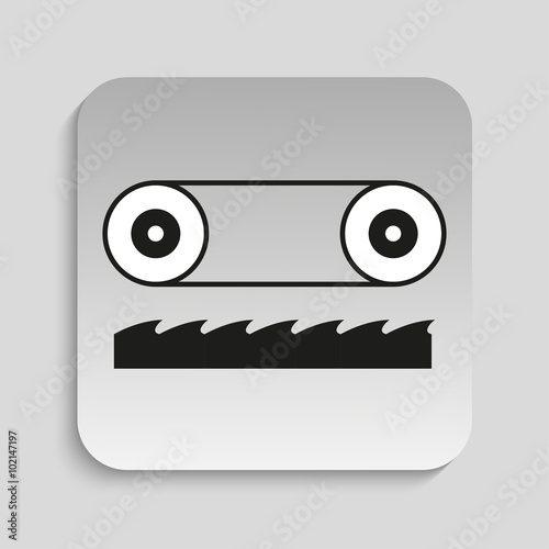 Symbol. Band-saw. Vector icon.