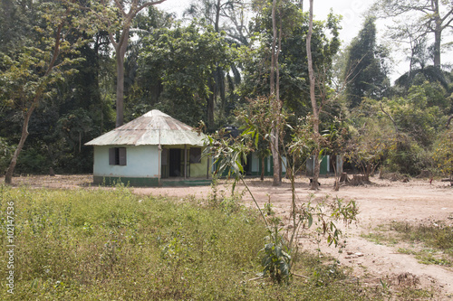 Typical houses in the Volta Region in Ghana. photo