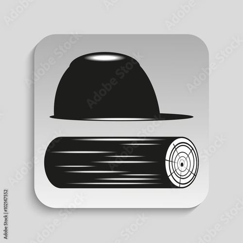 Harvesting work. Vector icon.