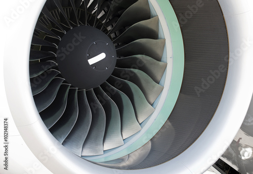 airplane turbine detail close-up 