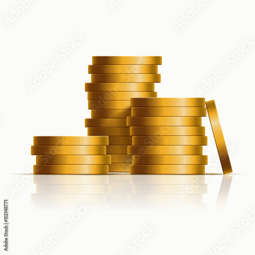 Stacked coins
