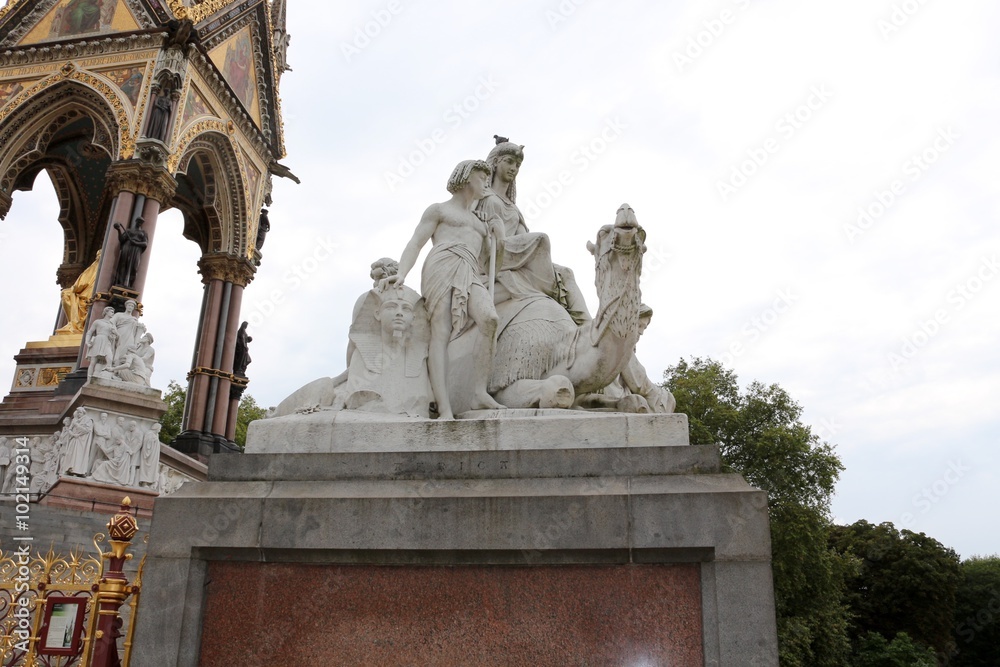 Albert Memorial, London. Allegorical sculptures 