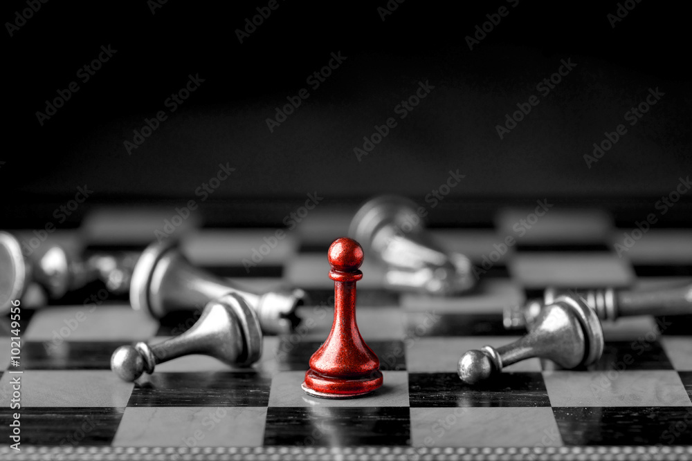Chess business concept, leader & success