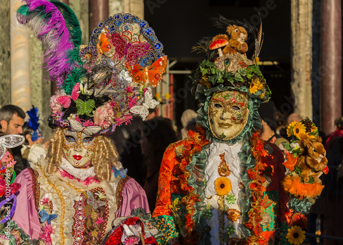 Carnival masks the annual event sustain in Venice Italy © relu1907