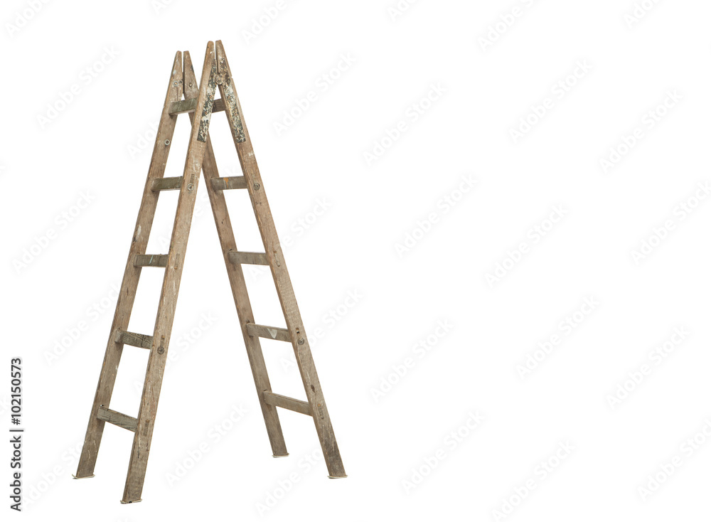 wooden ladder on white background
wooden ladder on white background