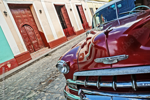Quadro em tela Cuba, Trinidad, Vintage Car