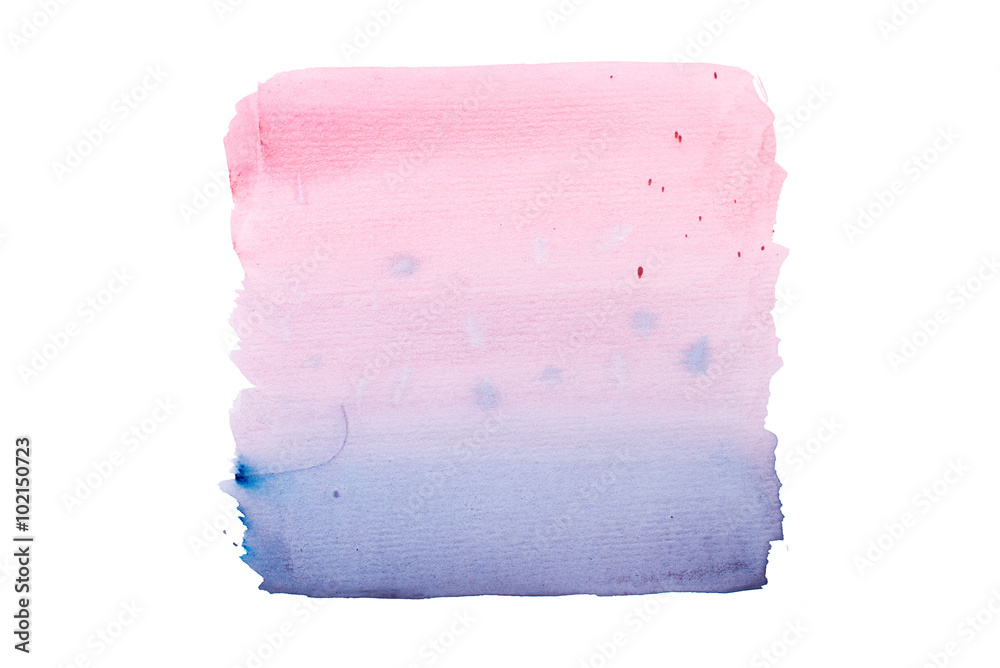 Obraz premium Abstract watercolor aquarelle hand drawn colorful shapes art paint splatter stain on white background