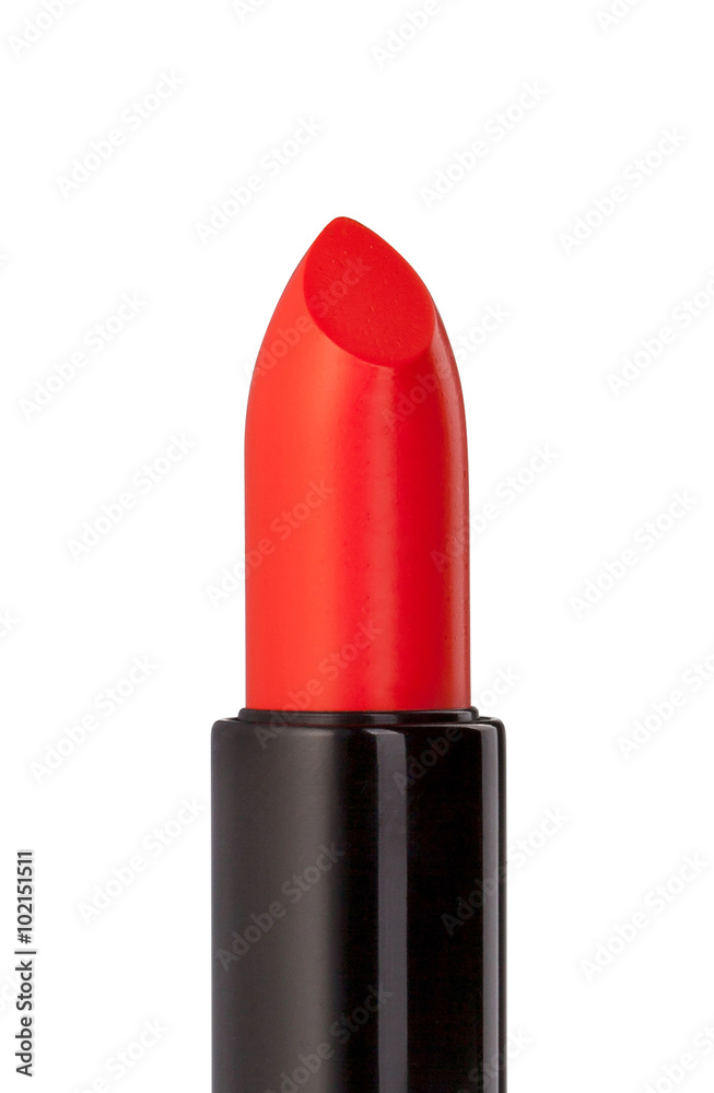 Fototapeta premium Red lipstick isolated on white