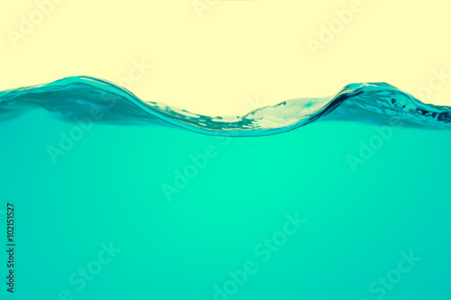 blue water wave isolated on white