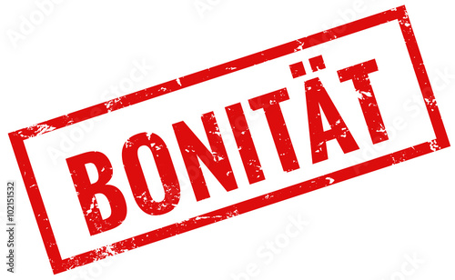 Bonität Stempel rot grunge