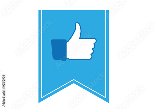 Like hand on banner