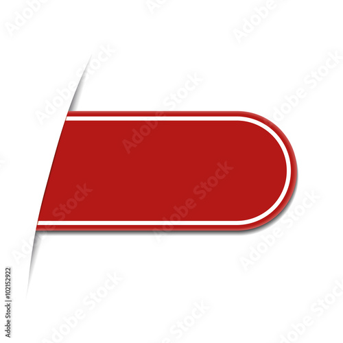 rotes banner mit einem weißen band