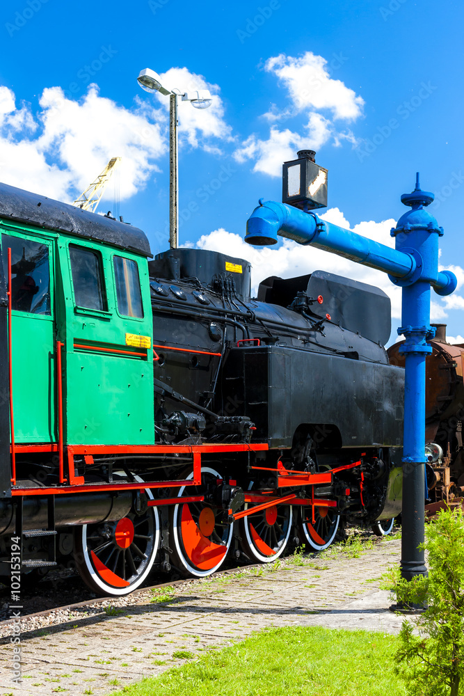 Naklejka premium railway museum, Koscierzyna, Pomerania, Poland