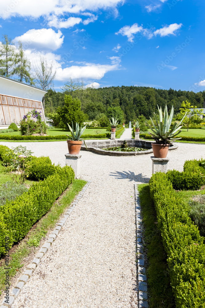 garden of cistercian monastery in Zwettl, Lower Austria, Austria