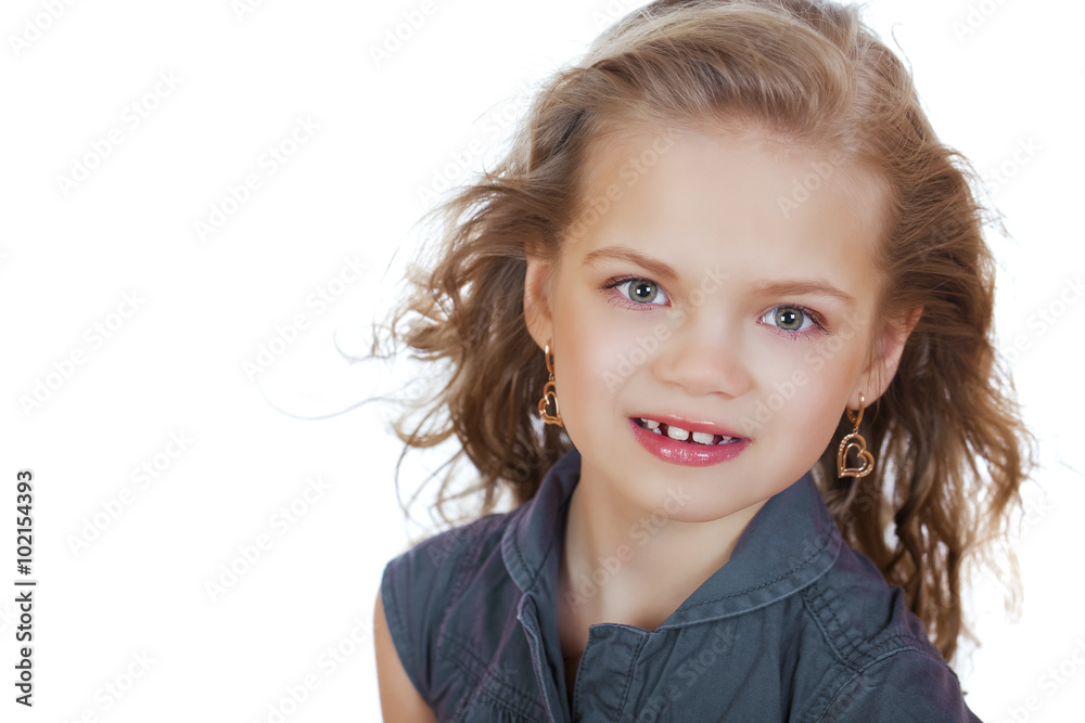 Portrait of a pretty liitle girl