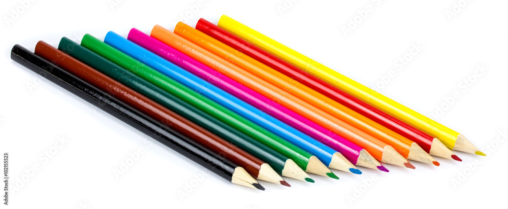 Colour pencils isolated on white background! Colour pencils isolated on white background!