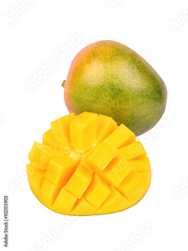 Sliced mango fruit