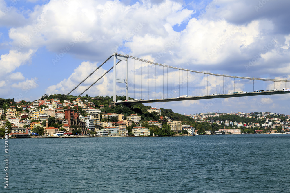 View of the Bosphorus Bridge,Istanbul,Turkey. View of the Bosphorus Bridge,Istanbul,Turkey.