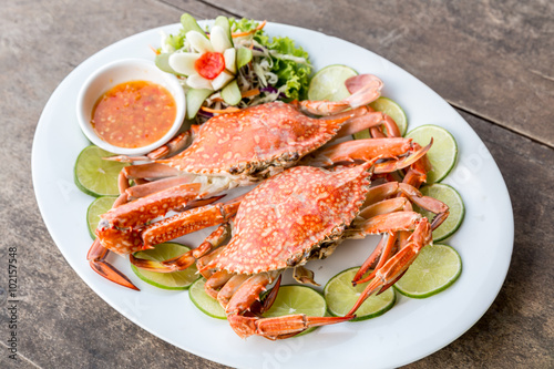 steam crab seafood