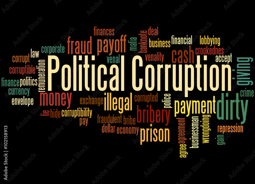 Political Corruption, word cloud concept 4 Political Corruption, word cloud concept 4