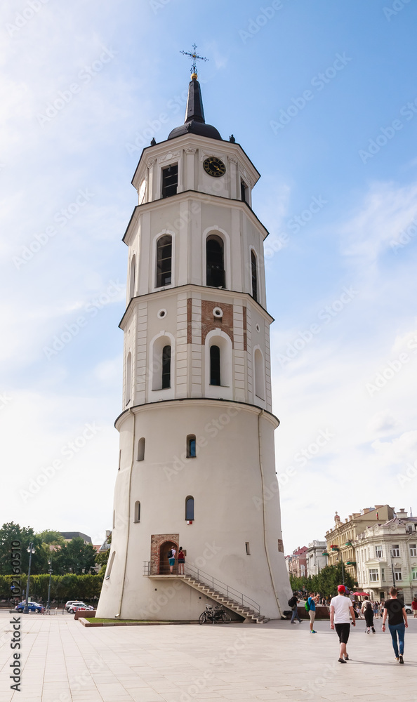The bell tower of the Cathedral. Vilnius, Lithuania