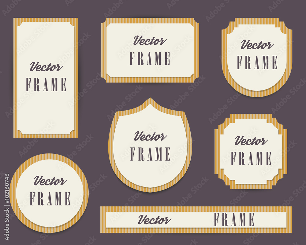 Obraz premium Vector frames collection.