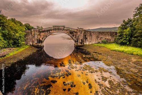 Disused bridge at the head of Loch Shira Loch Fyne