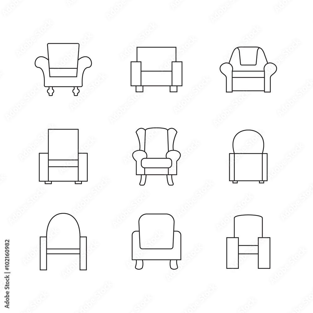Sofa Outline Set Sofa Outline Set