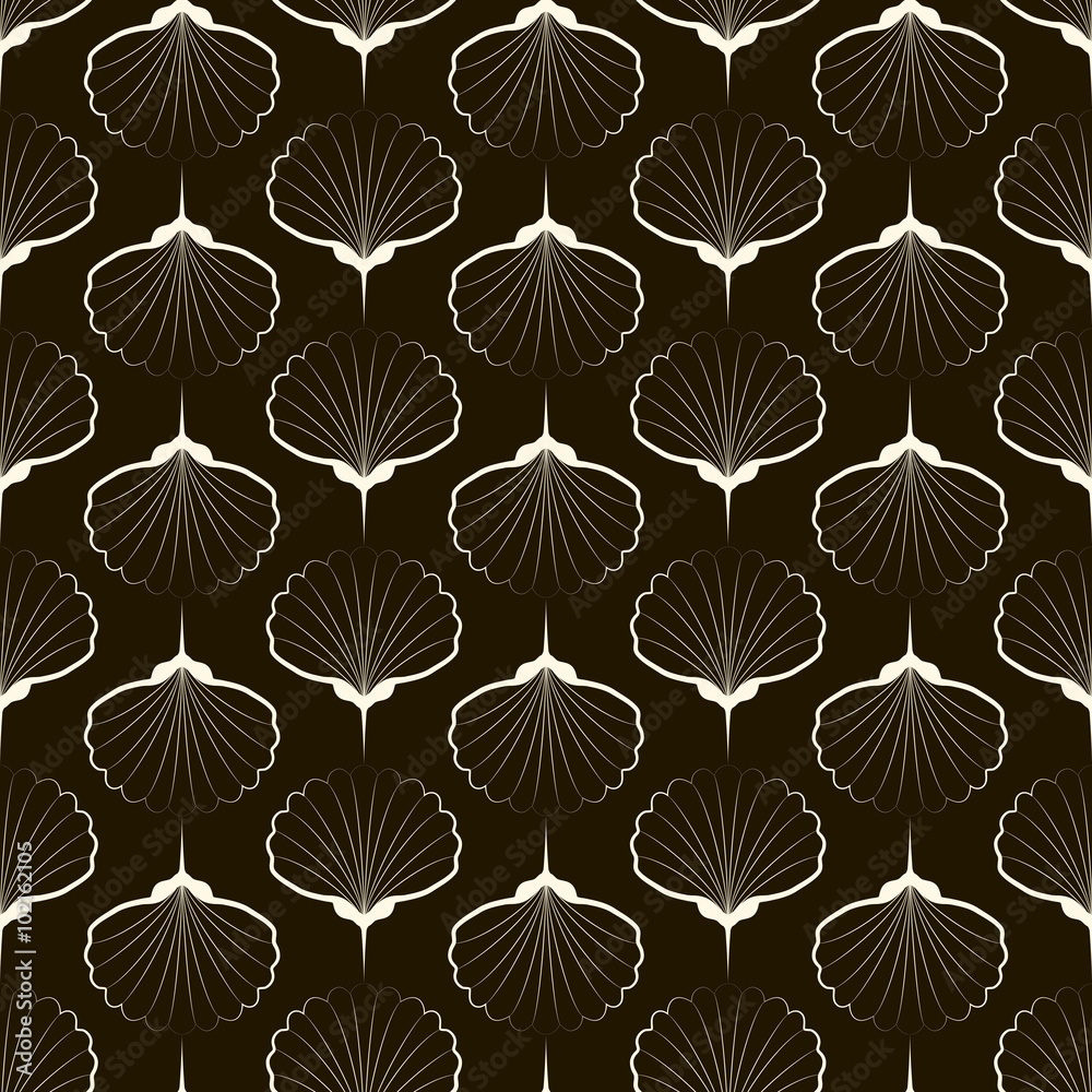 Fototapeta premium Seamless pattern, graphic ornament, sea stylish background. Vect