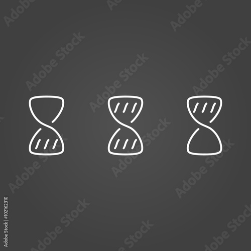 Hourglass wait set icons draw effect