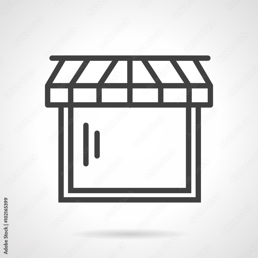 Web store black line vector icon
