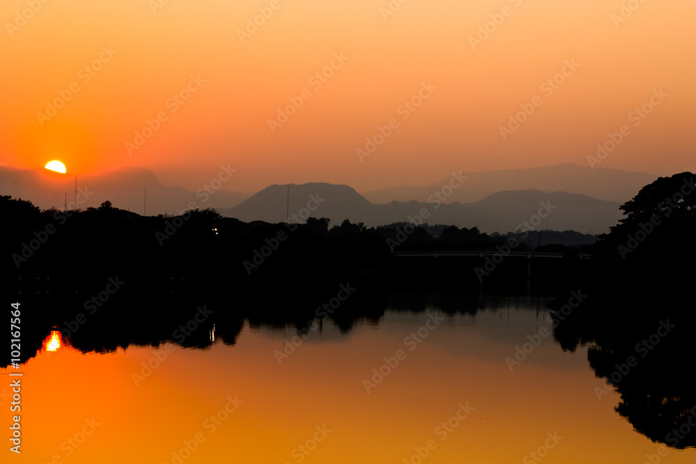 Sunset at the river Sunset at the river
