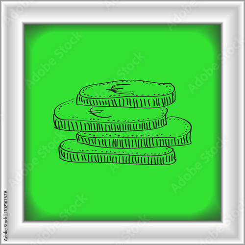 Simple doodle of a pile of coins
