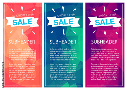 Super Sale Special Offer vertical banners