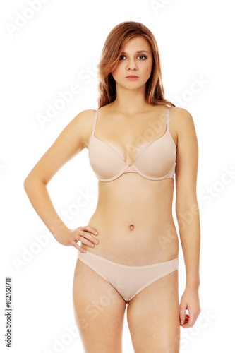 Beautiful young woman in underwear