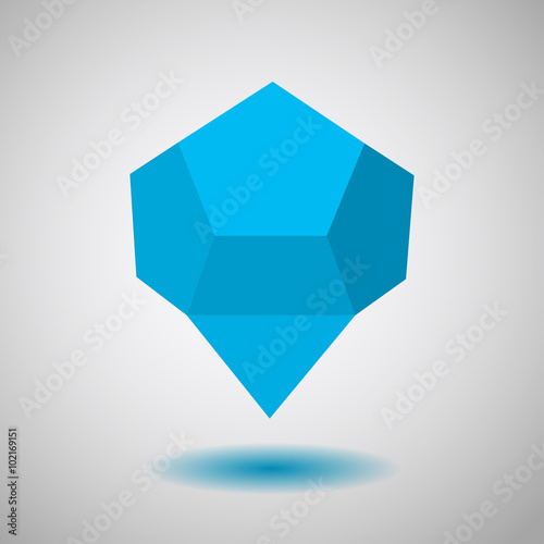 Blue low polygonal speech bubbles