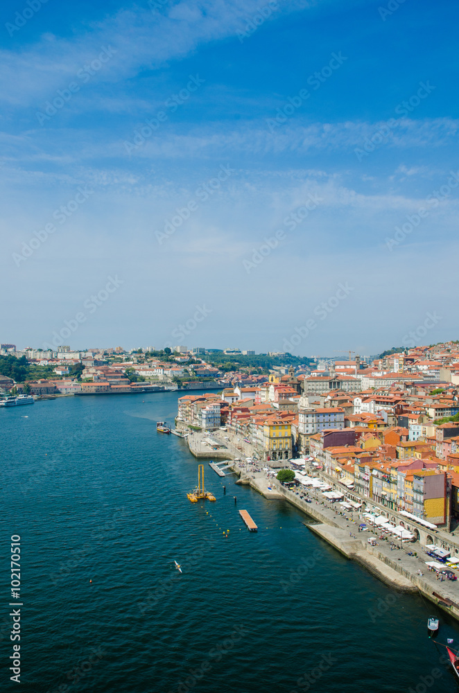 View of Porto city on summer day